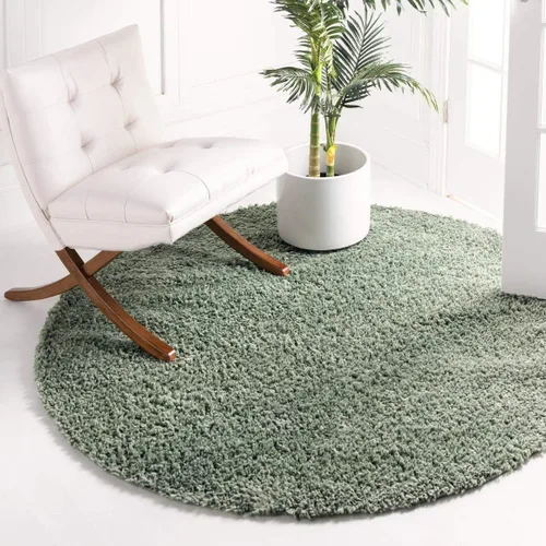 Vista 104 de Unique Loom Colección Davos Shag - Alfombra Lino