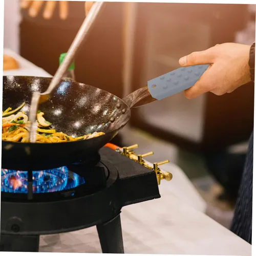 Vista 8 de Uonlytech - Funda de silicona para mango de olla de escaldado, funda sin sartén para calor, diseño ligero que se adapta a asas de utensilios