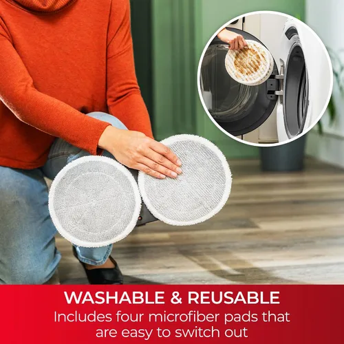 Vista 4 de Kenmore SM2070 S300 Series Steam Spin Mop for Scrubbing and Sanitizing 2 Modes, XL Water Tank, Swivel Steering, LED Headlights, Powerful Corded