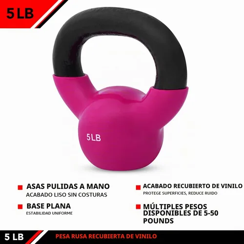 Vista 3 de JFIT Kettlebell Weights Vinyl Coated Iron