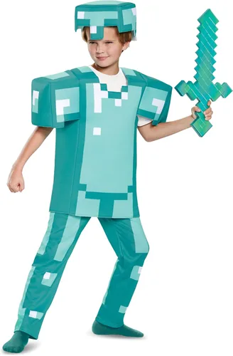 Vista 4 de Minecraft - Accesorio de disfraz de espada de diamante de Minecraft Azul