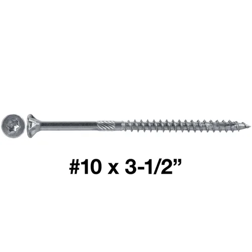 Vista 126 de 8 x 1 revestimiento exterior recubierto de bronce, tornillo de madera multiusos compatible con ACQ, cabeza plana Torx/Star Drive de 1 libra, 288