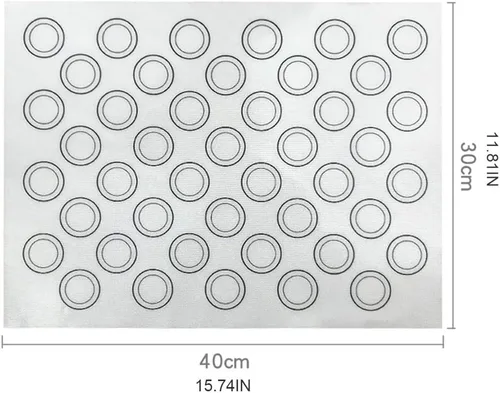 Vista 2 de Antiadherente de silicona para hornear Mat Sheet Pastelería Herramientas Rolling Masa Macaron Mats Hornear Pan Protectores