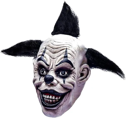 Vista 3 de Máscara de payaso demonio aterrador máscara de payaso malvado máscara espeluznante de Halloween para adultos, disfraz de látex para cosplay
