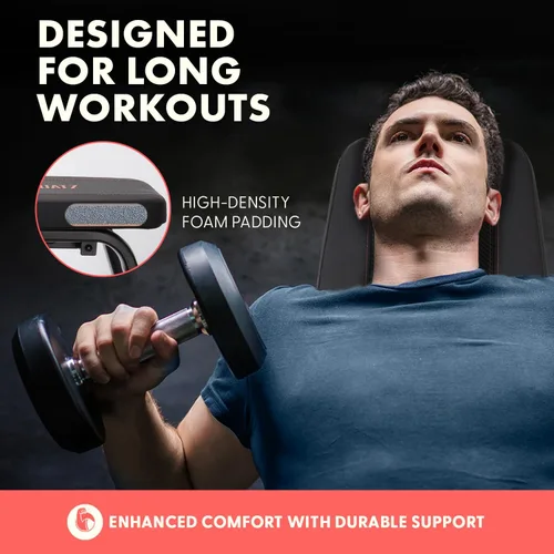Vista 4 de SQUATZ Adjustable Bench for Home Gym - Versatile Weight Bench for Men & Women - Ergonomic Workout Bench for Bench Press & Full Body Exercise