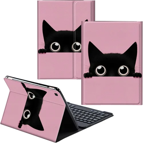 Vista 37 de Funda para Samsung Galaxy Tab S6 Lite 2022/2020 Teclado inalámbrico desmontable y cubierta de soporte de piel sintética Funda protectora
