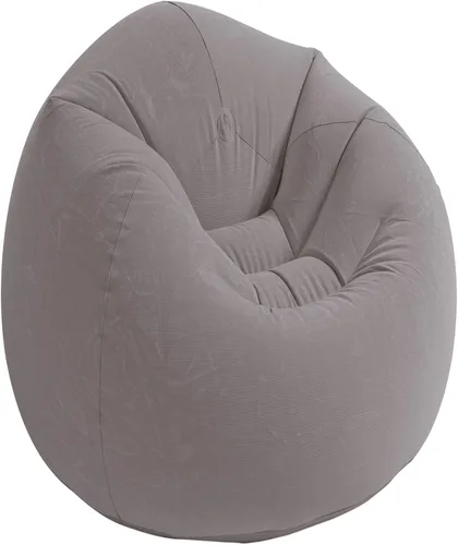 Vista 2 de Intex Silla inflable del bolso de Beanless, bomba de aire eléctrica gris de 120 voltios