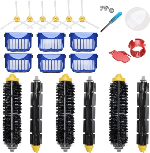 Vista 7 de LOVECO Kit de piezas de repuesto para iRobot Roomba 600 Series 694 692 690 614 680 660 651 650 y 500 Series 595 585 564 552,3 filtro, 3 cepillos