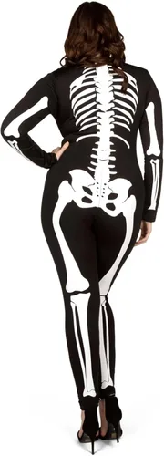 Vista 7 de Tipsy Elves Form Fitting & Flattering Skeleton Bodysuit for Halloween - Women's Skeleton Costume