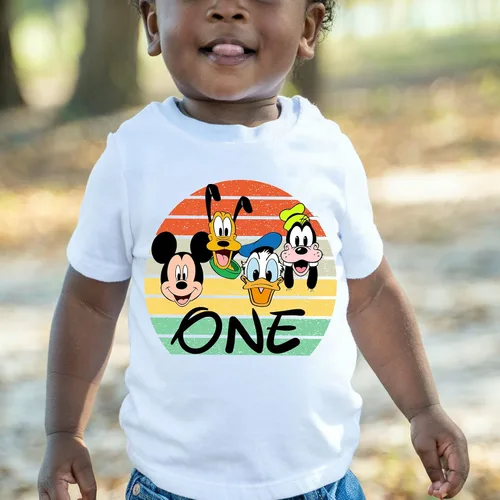 Vista 4 de Camisa de cumpleaños de Mickey para el primer cumpleaños, traje de cumpleaños mágico del reino de Mickey