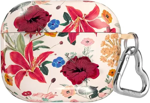 Vista 29 de VELVET CAVIAR Funda compatible con AirPods 4 con llavero, bonitas fundas protectoras duras de 4ª generación para mujer, diseño de lunares azules