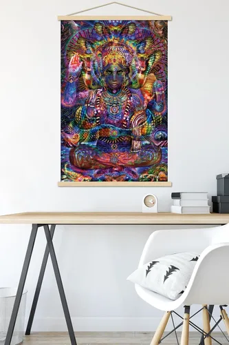 Vista 5 de Trends International Jumbie - Vishnu Wall Poster, 22.37" x 34.00", Premium Print and Beechwood Hanger Bundle