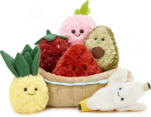 Vista 10 de MorisMos Juego de 2 peluches para perros, juego de juguetes de peluche para cachorros de 11.8 pulgadas, peluches suaves de perro gris y amarillo