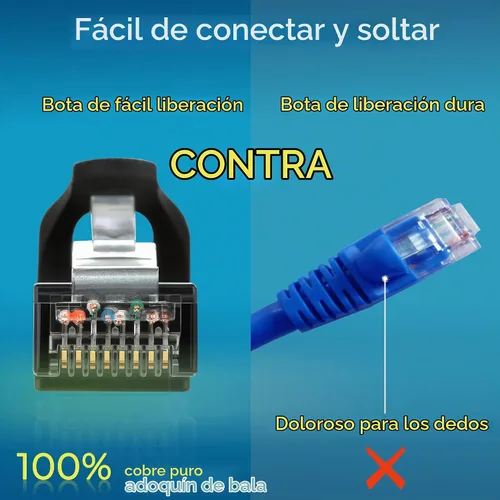 Vista 6 de Rapink Patch Cables Cat6 - Cable de conexión Ethernet Cat6 de 0.5 pies (paquete de 24), 10G, cable de conexión Cat 6 para panel de conexiones a