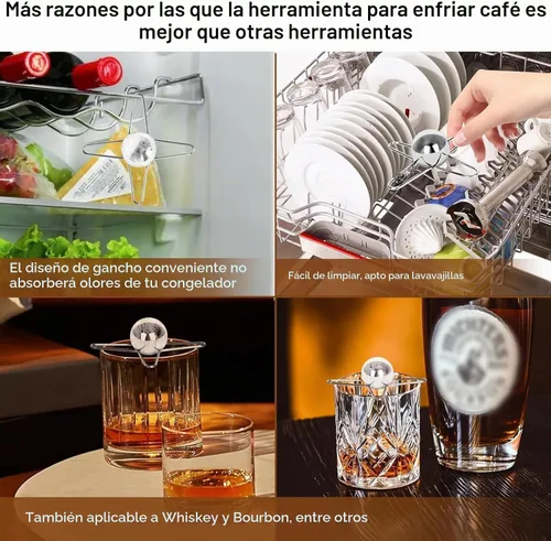 Vista 6 de Enfriador de café expreso de 2 piezas con bolas congeladas de café