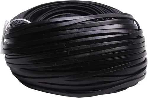 Vista 13 de Cuerda de cuero genuino de 21 yardas, cuerda plana de cuero trenzado para hacer joyas, collares, pulseras, cordones de zapatos, correas de bolsa