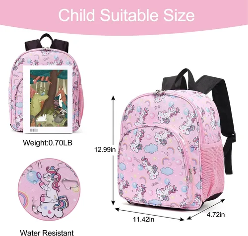 Vista 3 de CLUCI Mochila escolar para niños y niñas, mochila clásica para la escuela