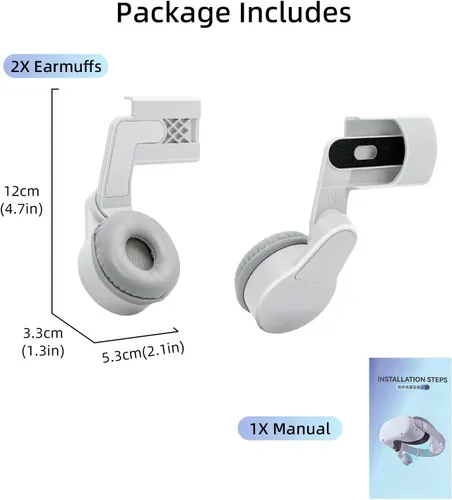 Vista 9 de Mcbazel Orejeras ajustables para Oculus Quest 2 mejoran el efecto de sonido accesorios Oculus Quest 2 orejeras de sonido compatibles con correa