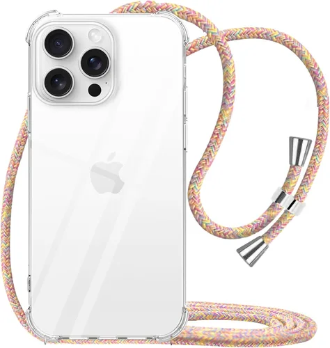 Vista 30 de Funda para teléfono Google Pixel 7 Pro, transparente, ajustable, con cordón para el cuello, para mujeres, niñas, TPU suave, delgada, a prueba