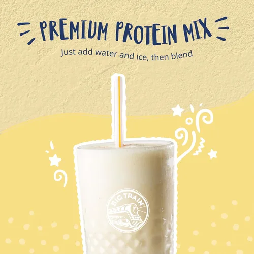 Vista 3 de Big Train Fit Frappe - Mezcla de bebidas de proteína de chocolate, 3 libras (paquete de 1)