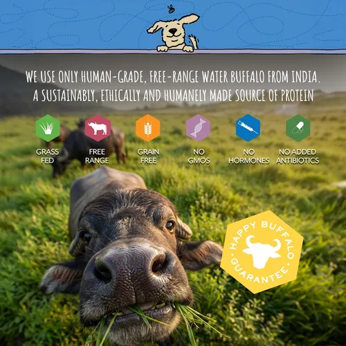 Vista 5 de Honey I'm Home, Mini Muncher Buffalo - Paquete variado de masticables para perros, 3.53 onzas, totalmente naturales, de corral, saludable, sin