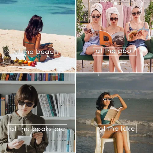 Vista 5 de proSPORT Lentes de sol de lectura bifocales para mujer, marco sexy de gran