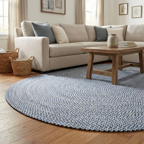 Vista 28 de Super Area Rugs - Alfombra trenzada de algodón de tres colores para granja, estilo búfalo a cuadros, negro, blanco, gris, 2 x 3 pies, rectangular