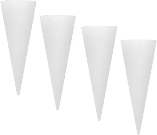 Vista 3 de homozy Florero de cristal decorativo de la sala de estar del cono de 4pcs 6.3 in