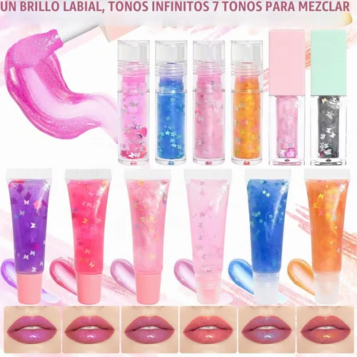 Vista 3 de Jcoos Kit de fabricación de brillo de labios, kit de brillos de labios para hacer tu propio lápiz labial, brillo de labios que cambia