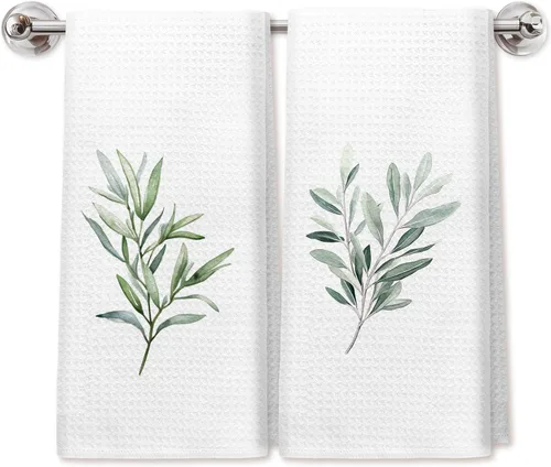 Vista 12 de Chinoiserie - Toallas de cocina florales con lazo coquette, paños de cocina florales azules y blancos para decoración de cocina, toallas de mano