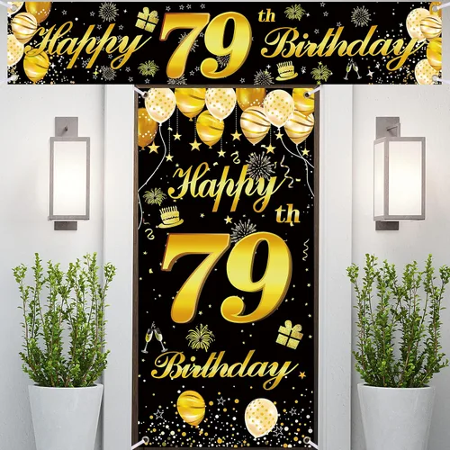 Vista 8 de Cartel para puerta de cumpleaños número 15, decoraciones de cumpleaños para hombres, decoración de fiesta de cumpleaños, telón de fondo de cumpleaños