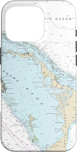 Vista 20 de iPhone 16 Nautical Chart - Abaco Islands, Bahamas, Caribbean Case