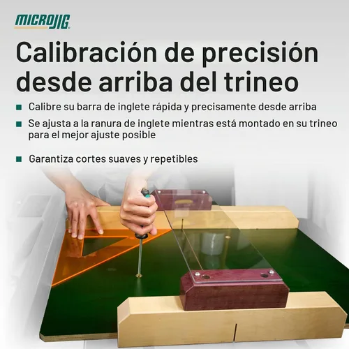 Vista 3 de Microjig ZP750-B2S2 Zeroplay - Barra de inglete (2 unidades) - Más vendido (nuevo, actualizado)