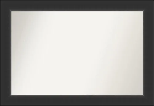 Vista 14 de Amanti Art Espejo personalizado, espejo de baño negro Astor, espejo de pared o espejo de tocador de baño sobre el fregadero (25 x 25 pulgadas)