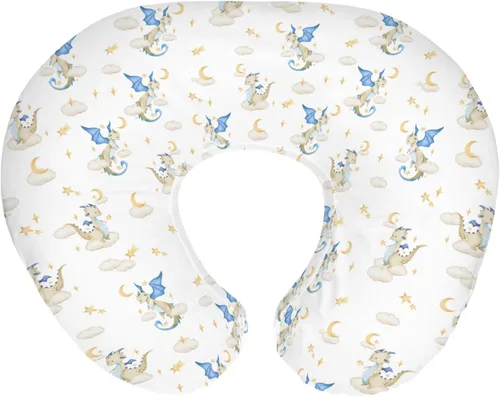 Vista 14 de Fundas de almohada de lactancia de dragón y caballeros de cuento de hadas para niños y niñas, dragones de fantasía, castillo de princesa, funda