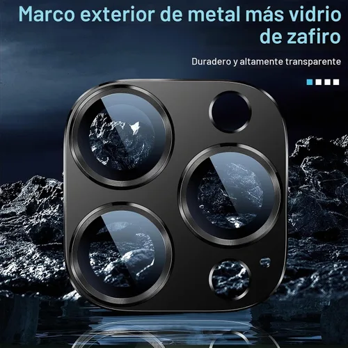 Vista 4 de Uyiton Protector de lente de cámara para iPhone 12 Pro Max, [protección contra caídas] [fuerte adsorción] cubierta de cámara de vidrio templado 9H