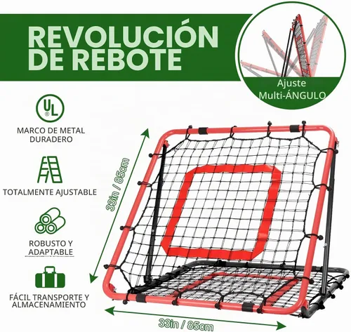 Vista 7 de BaseGoal Dual-Sided Baseball Softball Rebounder Net,33.5x33.5in
