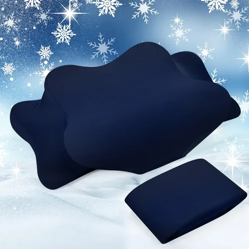 Vista 16 de Hahafelt Funda de almohada refrescante para el cuello cervical (solo funda de almohada) Funda de almohada ergonómica con cremallera, funda
