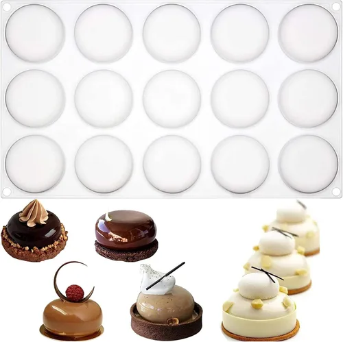 Vista 19 de OCPO KITCHEN Moldes de silicona con forma de corazón 3D para hornear pasteles de mousse, molde de silicona 3D para dulces, pastelería, chocolate