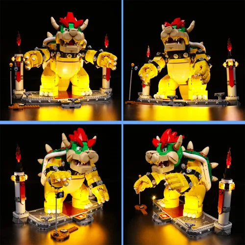 Vista 4 de VONADO Kit de luz LED compatible con Lego The Mighty Bowser 71411 (sin modelo), kit de iluminación compatible con juguetes de construcción Lego