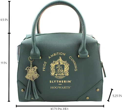 Vista 4 de Harry Potter - Bolso de mano de diseñador Hogwarts Houses para mujer con asa superior