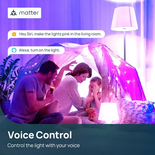 Vista 5 de Bombilla Inteligente Linkind Matter, 1100LM 75W Bombillas Inteligentes que Funcionan con Alexa/Apple Home/Google Home/SmartThings, Bombillas LED