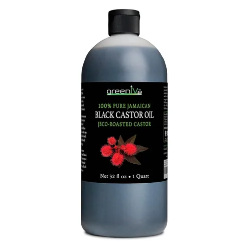 Vista 8 de GreenIVe Aceite de ricino negro jamaicano cultivado orgánicamente JBCO Botella de vidrio 100% puro prensado en frío Resultados de Amazin (4 onzas)