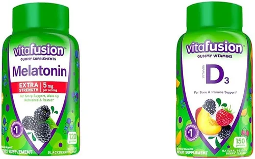 Vista 12 de Vitafusion Vitaminas gomosas de melatonina extra fuertes, 5 mg, 120 unidades de gomitas