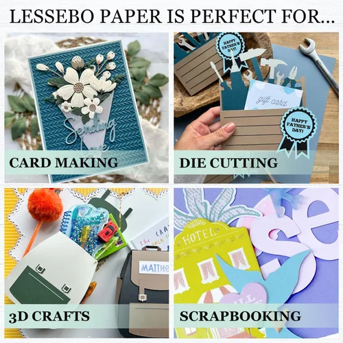 Vista 6 de Cardstock Warehouse Lessebo Amazon Cardstock Papel – 25 hojas, 8.5 x 11 pulgadas – 83 libras / 225 GSM Premium mate Amazon Card Stock para álbumes