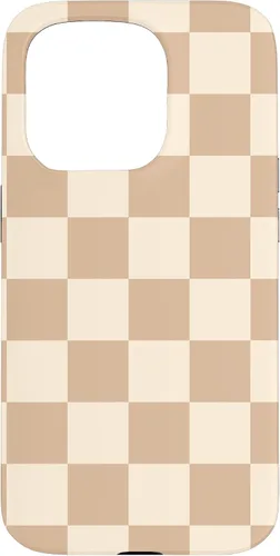 Vista 14 de Light Beige Classic Checkered Big Checkerboard Case for iPhone 17