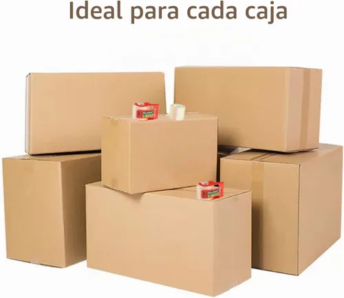 Vista 5 de Cinta de embalaje con dispensador, 12 rollos de cinta de envío transparente, 2 pulgadas x 32.8 yardas, núcleo de 1.5 pulgadas, diseñada
