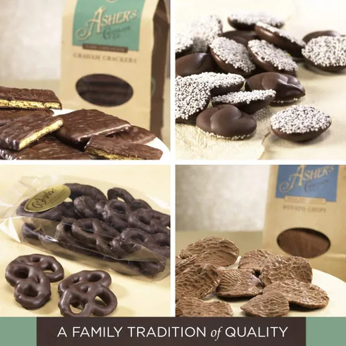 Vista 2 de Asher's Chocolates, Barras sin azúcar, aptas para diabéticos, pequeños lotes de chocolate kosher, propiedad familiar desde 1892, chocolate keto