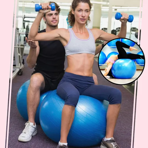 Vista 6 de Jerify Pelota de ejercicio de 10 piezas de pelota de pilates, pelota de yoga a granel para fitness, embarazo, parto, silla de bola de núcleo,