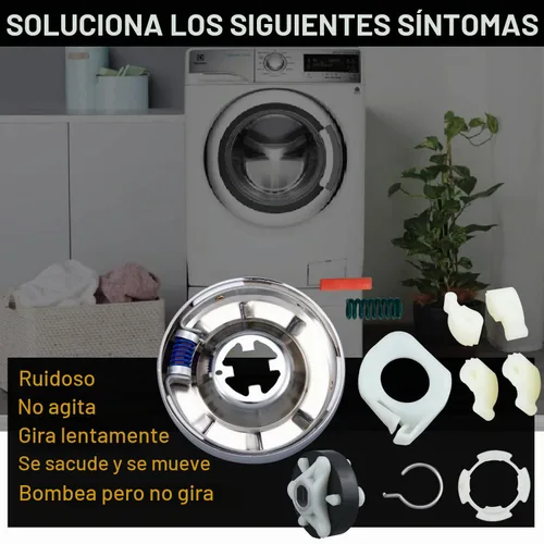 Vista 8 de Kit de acoplamiento de motor resistente 285753A, kit de embrague de lavadora 285785, perro agitador de lavadora 80040 de Seentech - Compatible